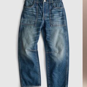 Madewell Women's Blue Cargo Barrel Jeans - Irmo Wash Rigid